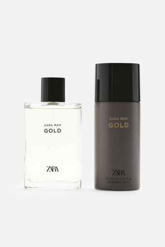 عطر مردانه زارا مدل گلد همراه با اسپری گلد حجم 90 + 150 میلی لیتر